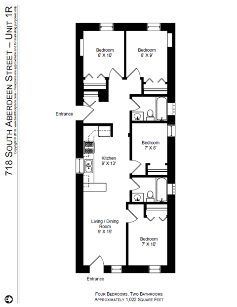 718 S Aberdeen St 2-4 Beds Apartment for Rent - Photo Gallery 22